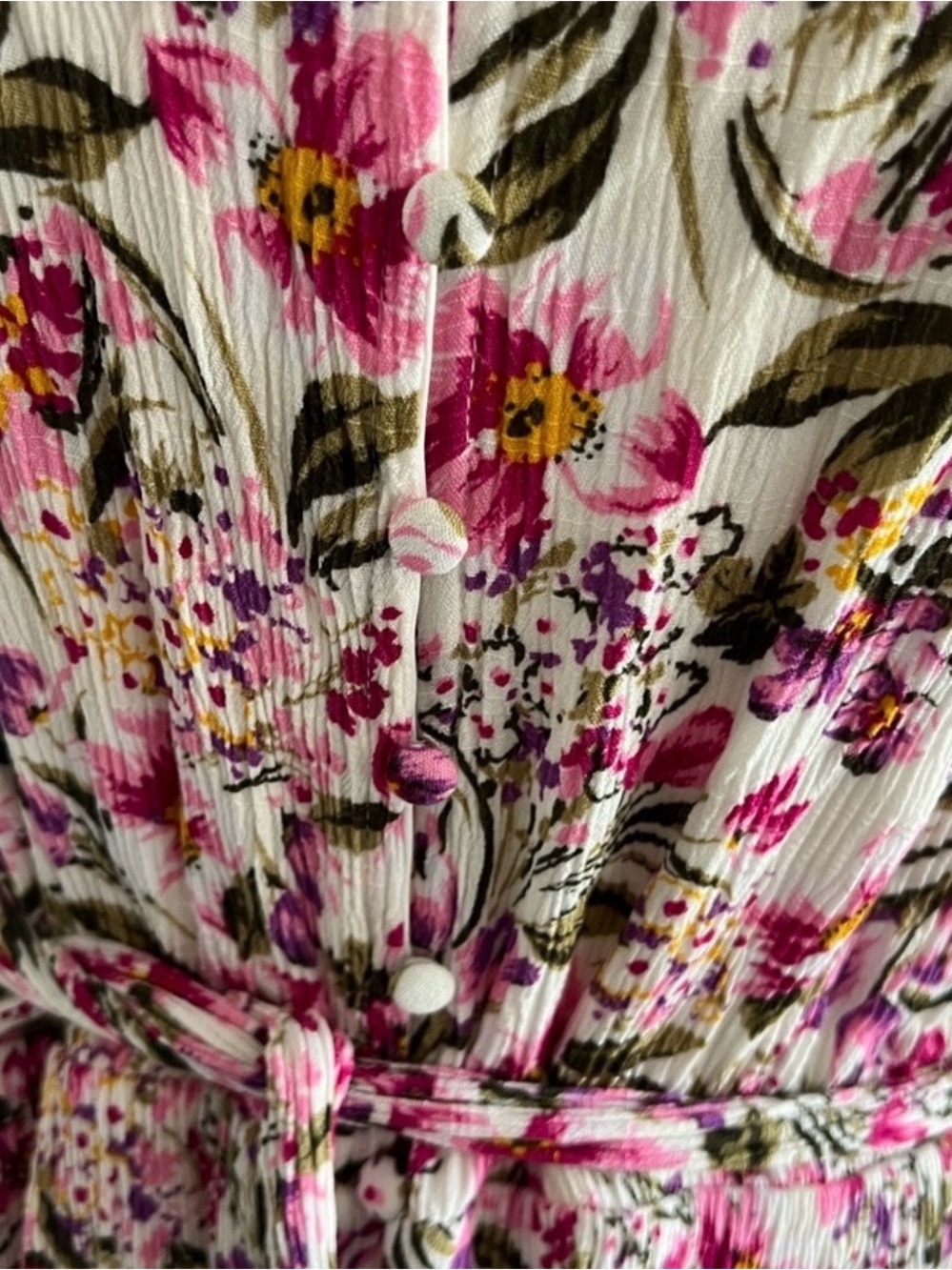 Lane Bryant Pink Floral Wrap-Style Maxi Dress - Picture 3 of 9